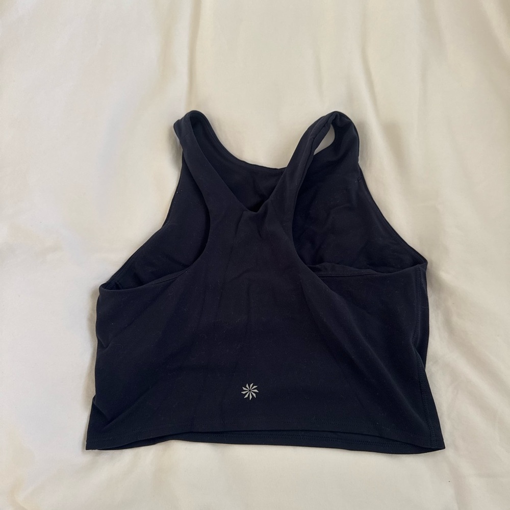 Athleta Navy Blue Racerback cropped Tank Top